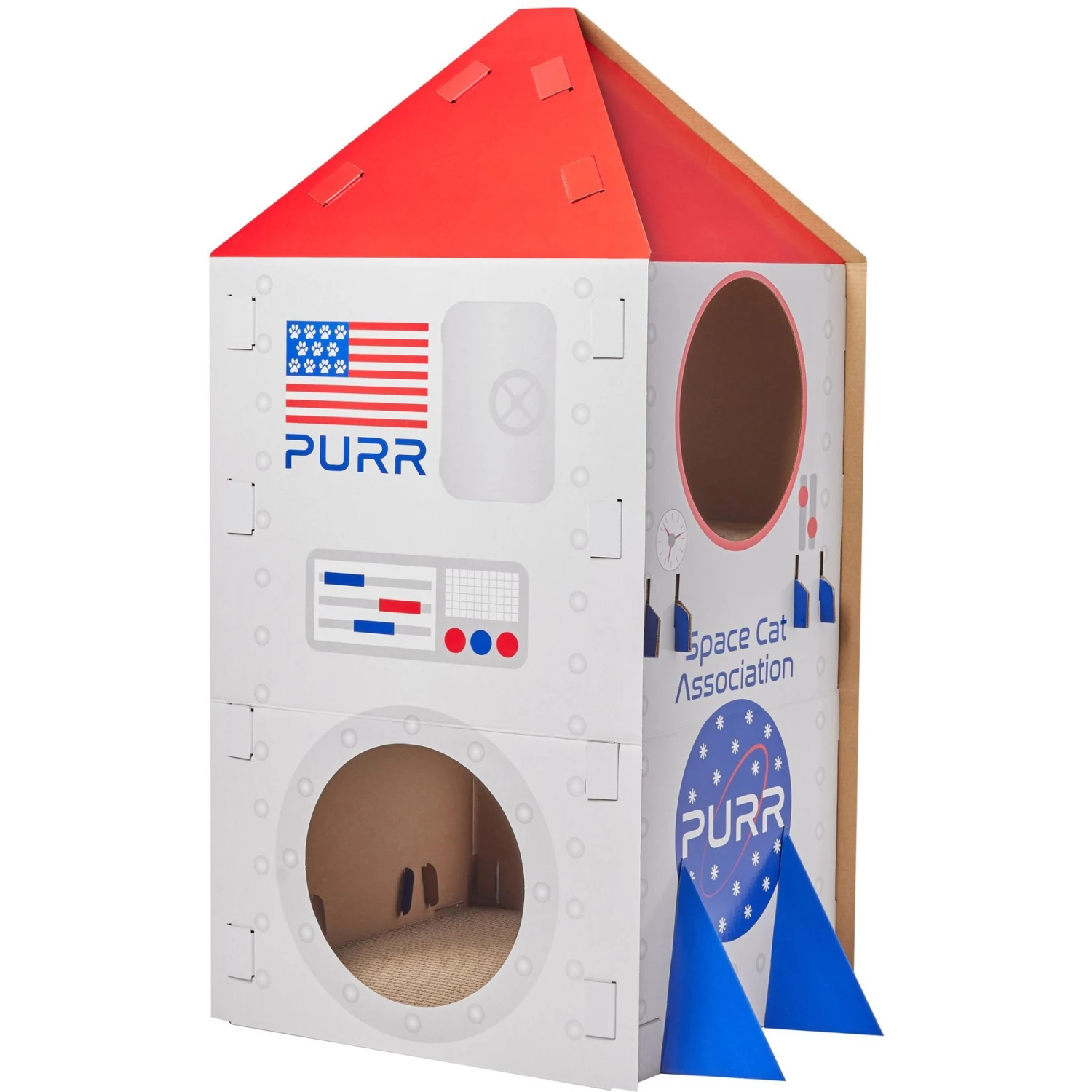Frisco Spaceship Cardboard Cat House, 2-Story Frisco Spaceship Cardboard Cat House, 2-Story -Frisco Pet Hub 317721 MAIN. AC SS1800 V1686839253