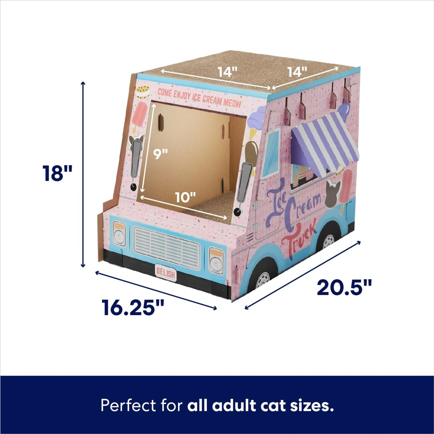 Frisco Ice Cream Truck Cardboard Cat House, 2-Story Frisco Ice Cream Truck Cardboard Cat House, 2-Story -Frisco Pet Hub 317729 PT1. AC SS1800 V1678125349