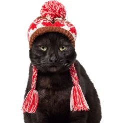 Frisco Reindeer Fair Isle Dog & Cat Pom Hat -Frisco Pet Hub 358309 PT2. AC SS1800 V1660764825