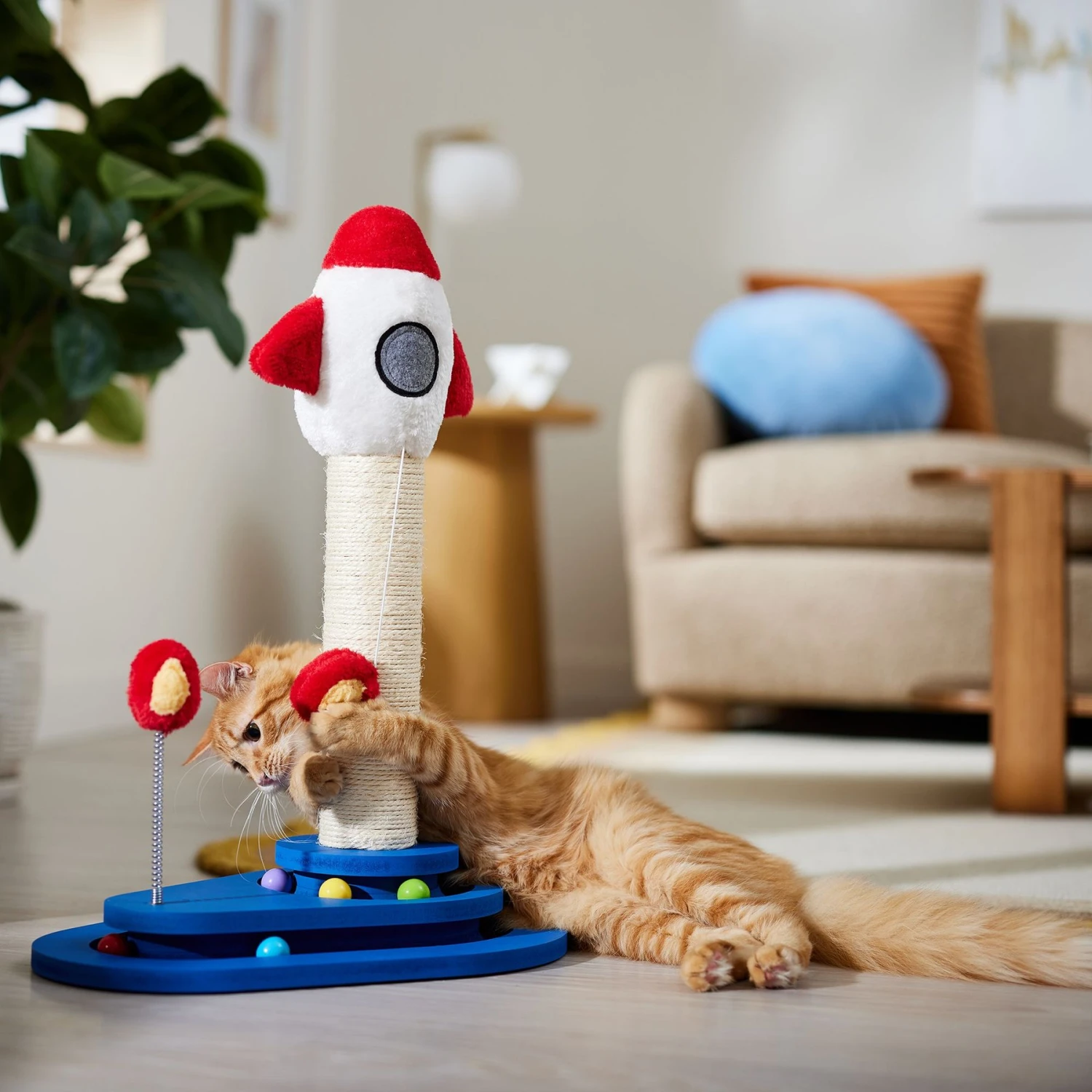 Frisco Rocket Ship 23" Sisal Cat Scratching Post with Play Base Frisco Rocket Ship 23" Sisal Cat Scratching Post With Play Base -Frisco Pet Hub 371365 MAIN. AC SS1800 V1664373301