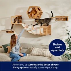 Frisco Cat Silhouette With Bridge Wall Mounted Cat Wall Shelves -Frisco Pet Hub 373441 PT3. AC SS1800 V1675692703