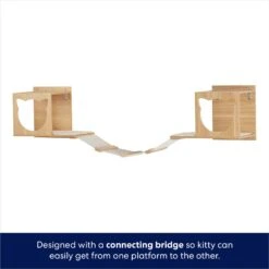 Frisco Cat Silhouette With Bridge Wall Mounted Cat Wall Shelves -Frisco Pet Hub 373441 PT4. AC SS1800 V1675457668