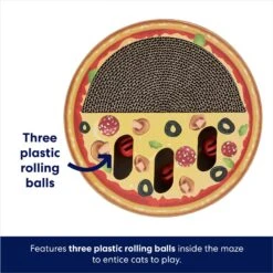 Frisco Interactive Maze & Scratch Cardboard Cat Toy With Catnip, Pizza -Frisco Pet Hub 506154 PT2. AC SS1800 V1671551753