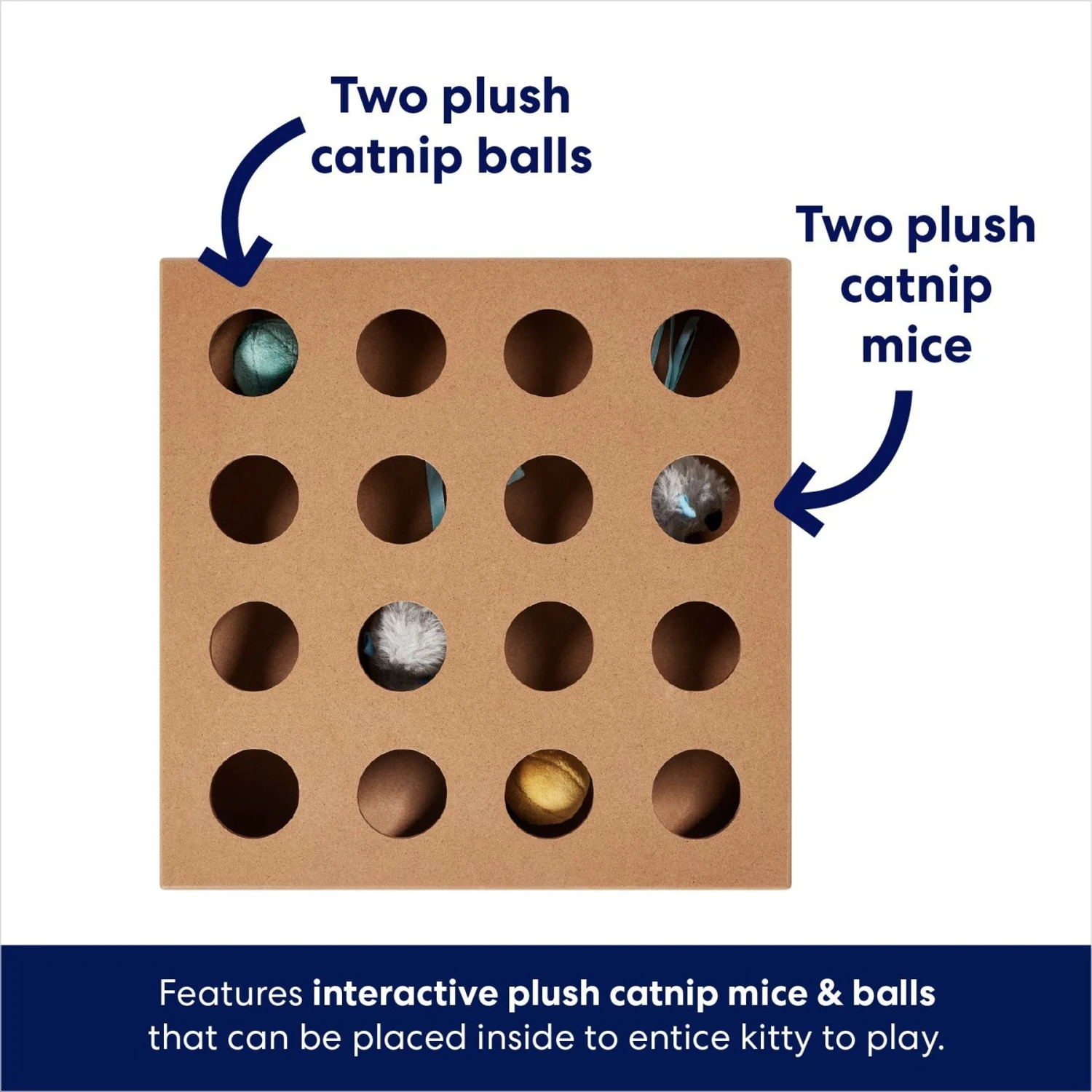 Frisco Interactive Wooden Cat Toy Box with Catnip Frisco Interactive Wooden Cat Toy Box With Catnip -Frisco Pet Hub 506178 PT2. AC SS1800 V1671568357