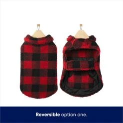 Frisco Reversible Medium Weight Boulder Plaid Dog & Cat Coat -Frisco Pet Hub 717846 PT4. AC SS1800 V1692194287