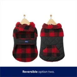 Frisco Reversible Medium Weight Boulder Plaid Dog & Cat Coat -Frisco Pet Hub 717846 PT5. AC SS1800 V1692203021