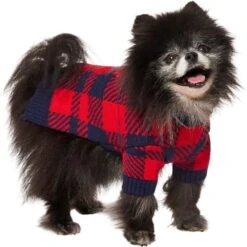 Frisco Fleece Lined Buffalo Plaid Mock Neck Dog & Cat Sweater -Frisco Pet Hub 718470 PT2. AC SS1800 V1703184630