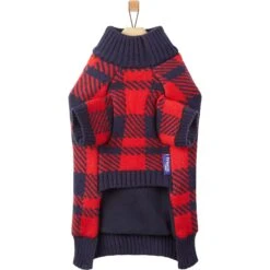 Frisco Fleece Lined Buffalo Plaid Mock Neck Dog & Cat Sweater -Frisco Pet Hub 718470 PT4. AC SS1800 V1693234777