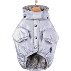 Frisco Heavy Weight Iridescent Quilted Dog & Cat Hooded Puffer Coat -Frisco Pet Hub 720038 PT4. AC SS1800 V1692978554