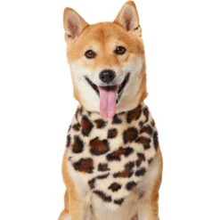 Frisco Leopard Faux Fur Dog & Cat Bandana -Frisco Pet Hub 733894 PT2. AC SS1800 V1692971090