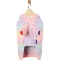 Frisco Soft Multi Stripe Ombre Dog & Cat Hooded Sweater -Frisco Pet Hub 742838 PT4. AC SS1800 V1693233980