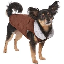 Frisco Medium Weight Quilted Dog & Cat Coat With Cozy Sherpa Lining -Frisco Pet Hub 744310 PT2. AC SS1800 V1703194386