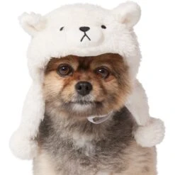 Frisco Plush Polar Bear Dog & Cat Hat -Frisco Pet Hub 745614 PT2. AC SS1800 V1694802014
