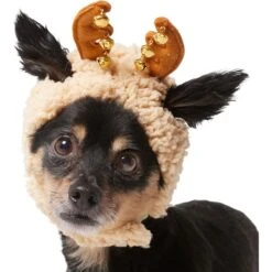 Frisco Sherpa Reindeer Dog & Cat Hat With Bells -Frisco Pet Hub 745646 PT2. AC SS1800 V1694800749