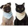 Frisco Reversible Snowflake Cozy Knit Faux Fur Dog & Cat Pullover Bandana, 1 Count