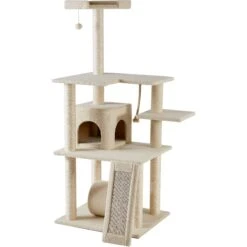 Frisco 62-in Faux Fur Cat Tree & Condo -Frisco Pet Hub 92259 PT5. AC SS1800 V1584453065