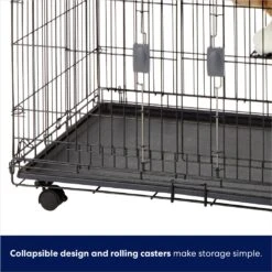 Frisco Collapsible Wire Cat Cage Playpen & Van Ness High Side Corner Cat Litter Pan, Blue -Frisco Pet Hub 933382 PT4. AC SS1800 V1692305508