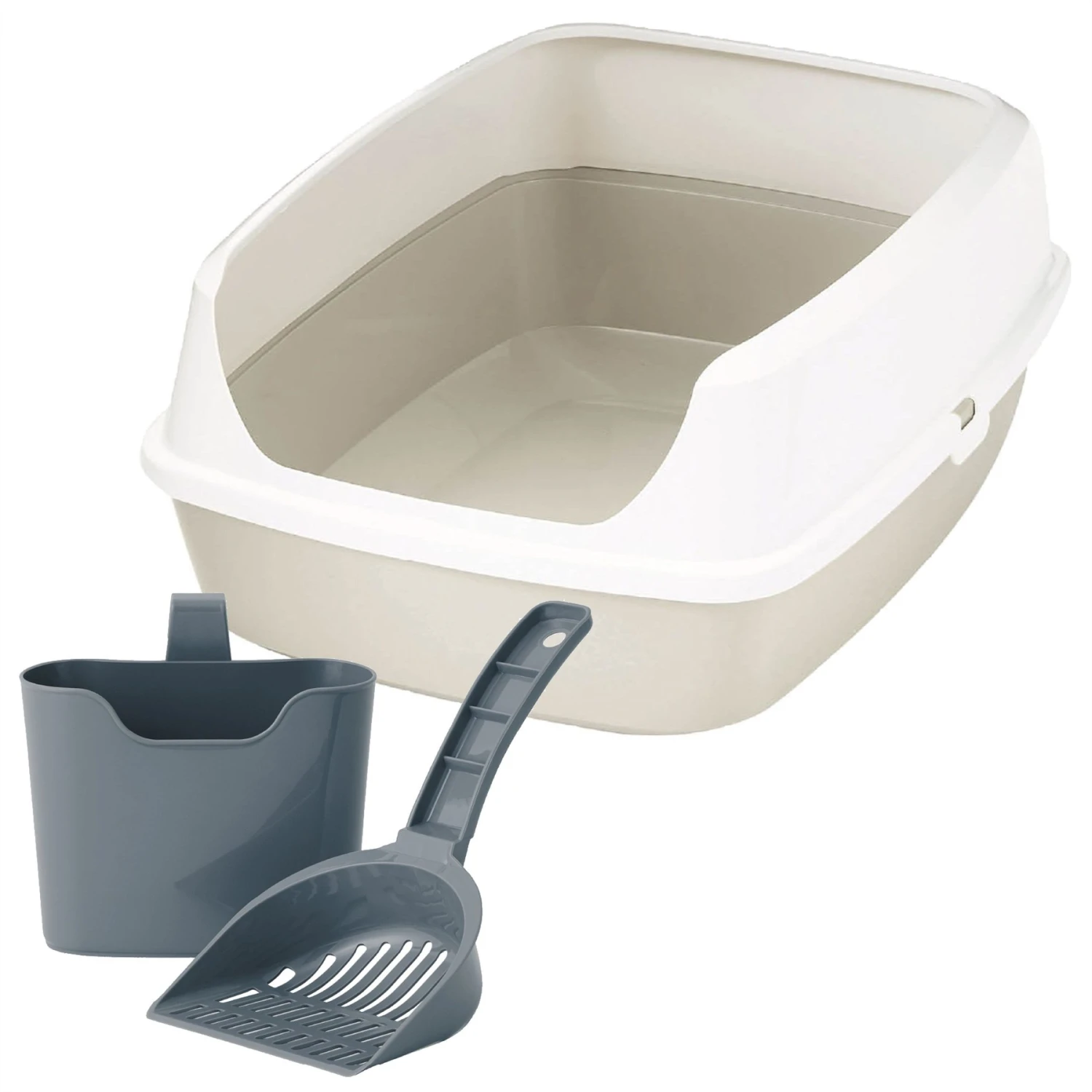 Frisco Open Top Cat Litter Box With Rim, Large & Frisco Plastic Litter Scooper with Caddy Frisco Open Top Cat Litter Box With Rim, Large & Frisco Plastic Litter Scooper With Caddy -Frisco Pet Hub 947526 MAIN. AC SS1800 V1693602686