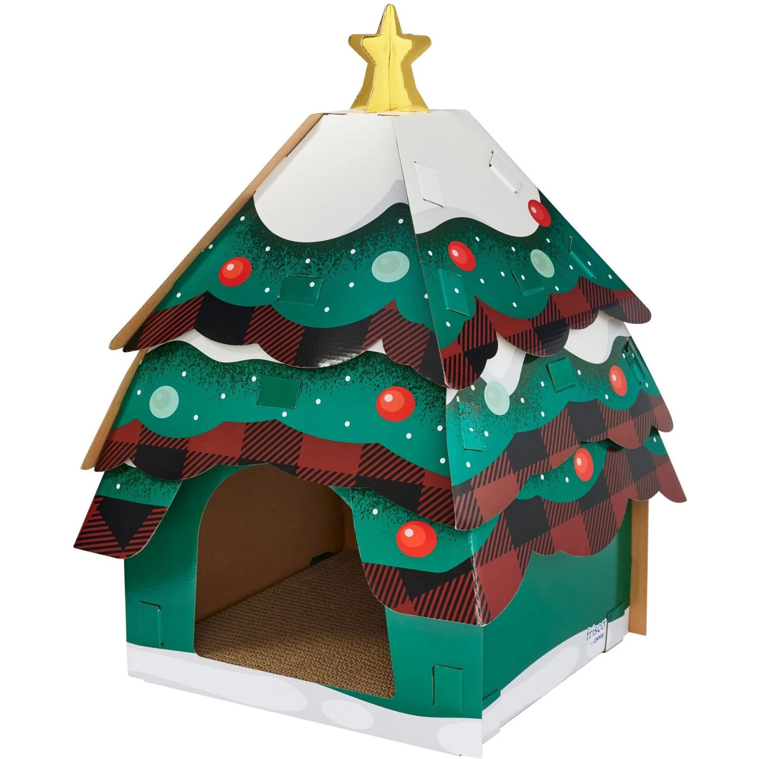Frisco Holiday Christmas Tree Cardboard Cat House & Frisco Holiday Santa's Workshop Cardboard Cat House Frisco Holiday Christmas Tree Cardboard Cat House & Frisco Holiday Santa's Workshop Cardboard Cat House -Frisco Pet Hub 986190 PT1. AC SS1800 V1698258344