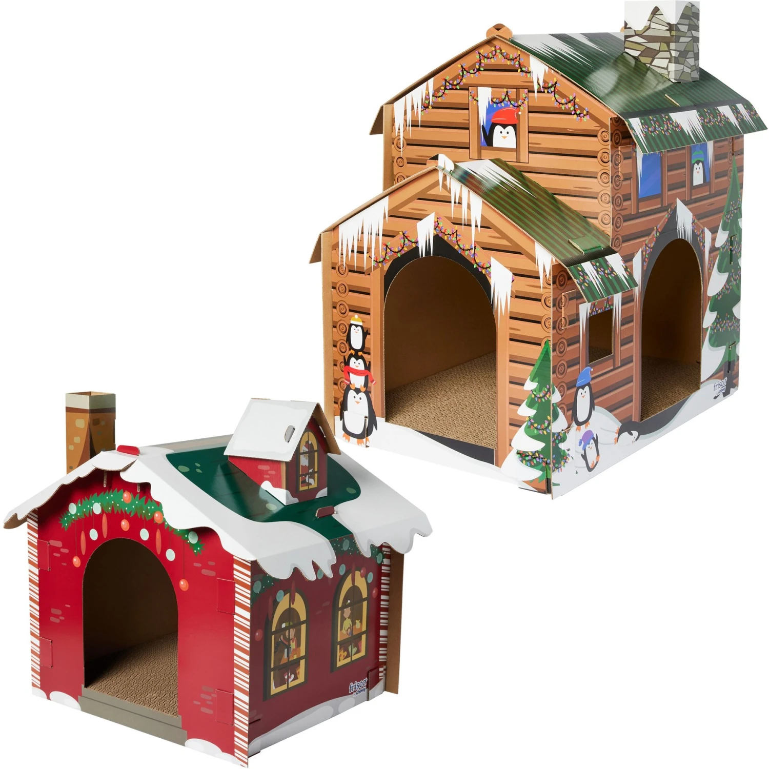 Frisco Holiday Log Cabin Cardboard Cat House & Frisco Holiday Santa's Workshop Cardboard Cat House Frisco Holiday Log Cabin Cardboard Cat House & Frisco Holiday Santa's Workshop Cardboard Cat House -Frisco Pet Hub 986198 MAIN. AC SS1800 V1698257848