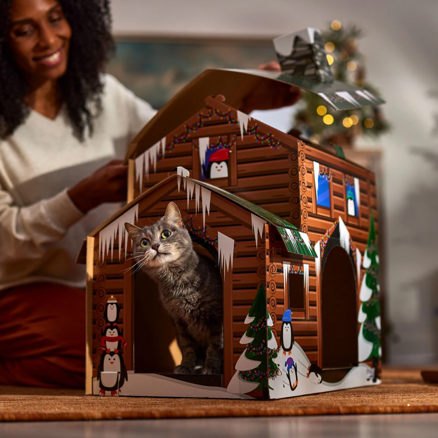 Frisco Holiday Log Cabin Cardboard Cat House & Frisco Holiday Santa's Workshop Cardboard Cat House Frisco Holiday Log Cabin Cardboard Cat House & Frisco Holiday Santa's Workshop Cardboard Cat House -Frisco Pet Hub 986198 PT4. AC SS1800 V1698258175